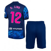 Atletico Madrid Samuel Lino #12 Kolmas Peliasu Lasten 2024-25 Lyhythihainen (+ Lyhyet housut)